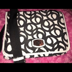 Black and white patterned purse